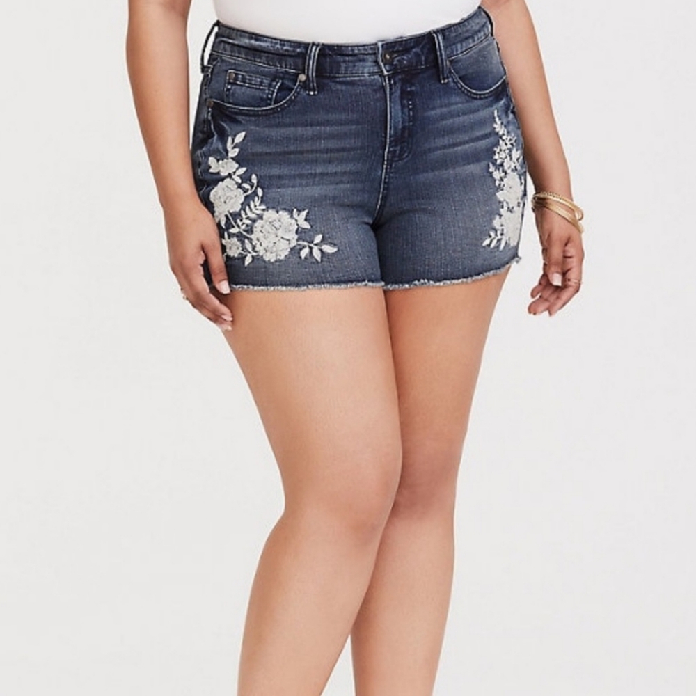 Torrid cut off high rise jean shorts